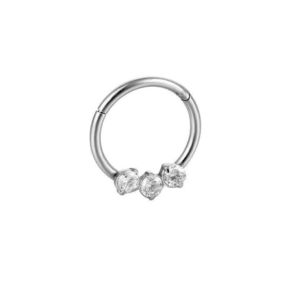 Stainless Steel Heart Clip On Septum Jewelry