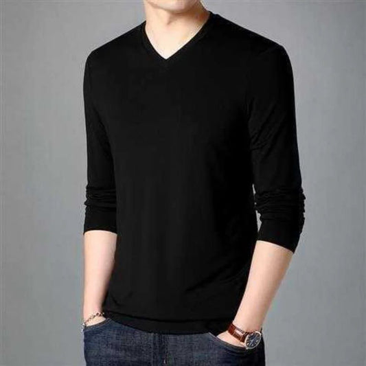 Men's Oversize V-Neck Silk T-Shirts 2023