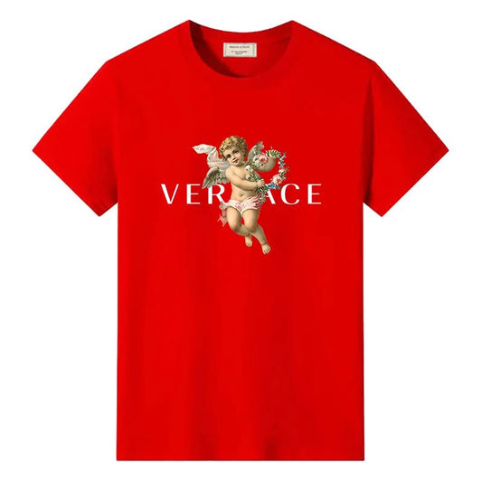 Men's Vintage Cotton T-Shirt with Angel Print