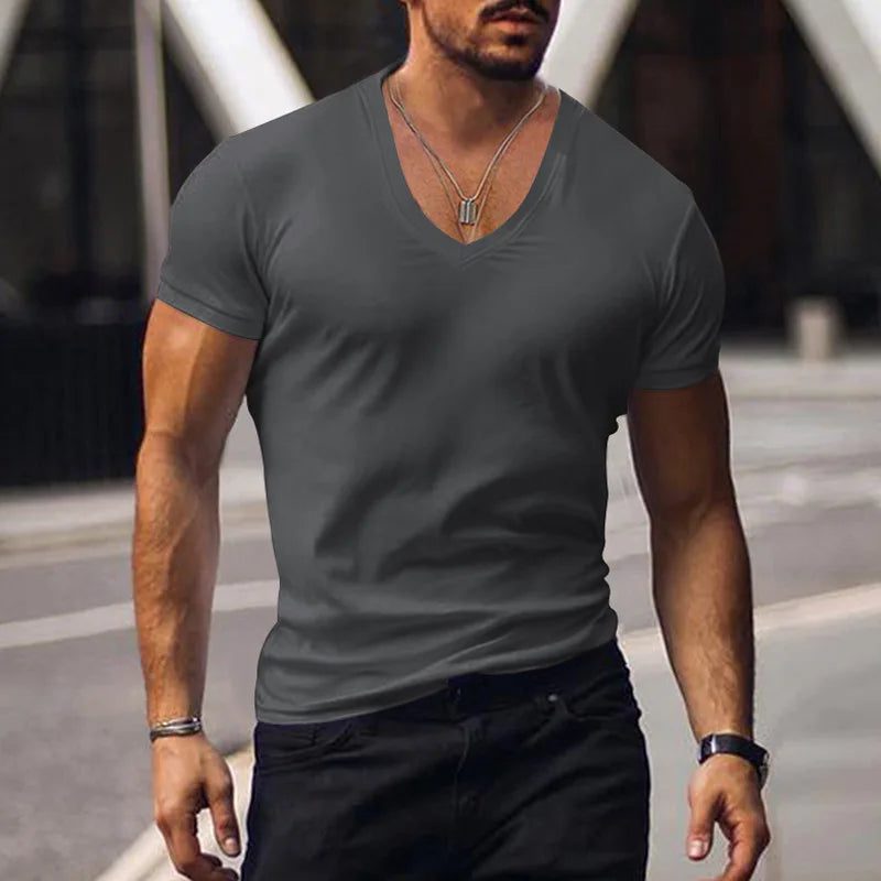 Men's V-Neck Quick-Dry Summer T-Shirt