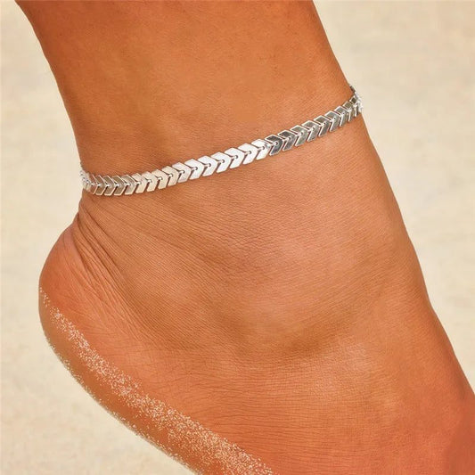Waterproof Double-Layer Gold Anklets for Women