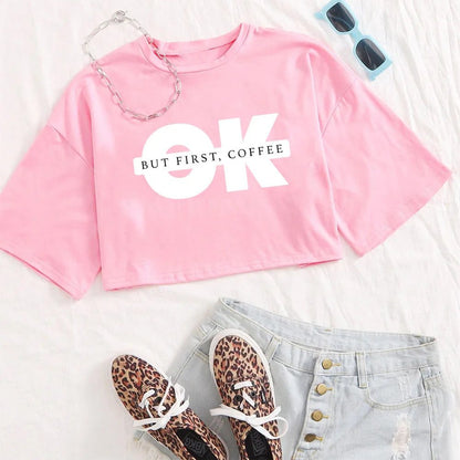Trendy Women's Cropped T-Shirt for Summer