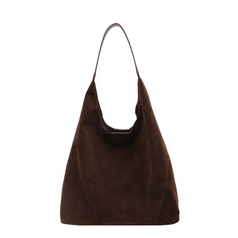 Large Capacity Vintage Suede Shoulder Bag