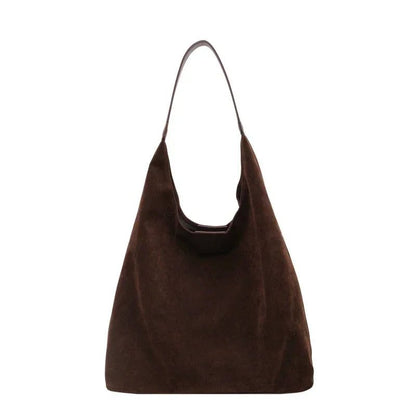 Large Capacity Vintage Suede Shoulder Bag