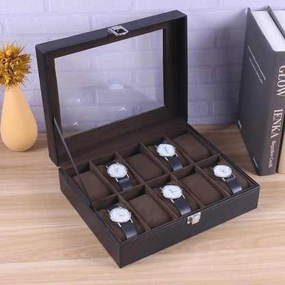 Travel Watch Organizer Case with Jewelry Storage