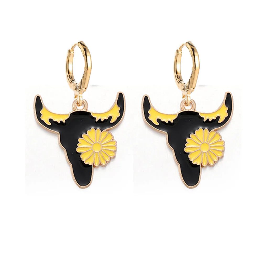 Trendy Western Cowboy Earrings for Beach Parties
