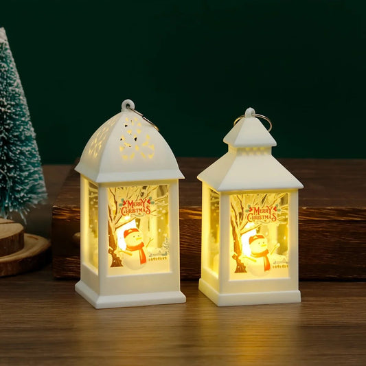 Small Snowman Christmas Table Lamp Decor