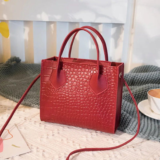 Trendy Solid Color Leather Crossbody Handbags