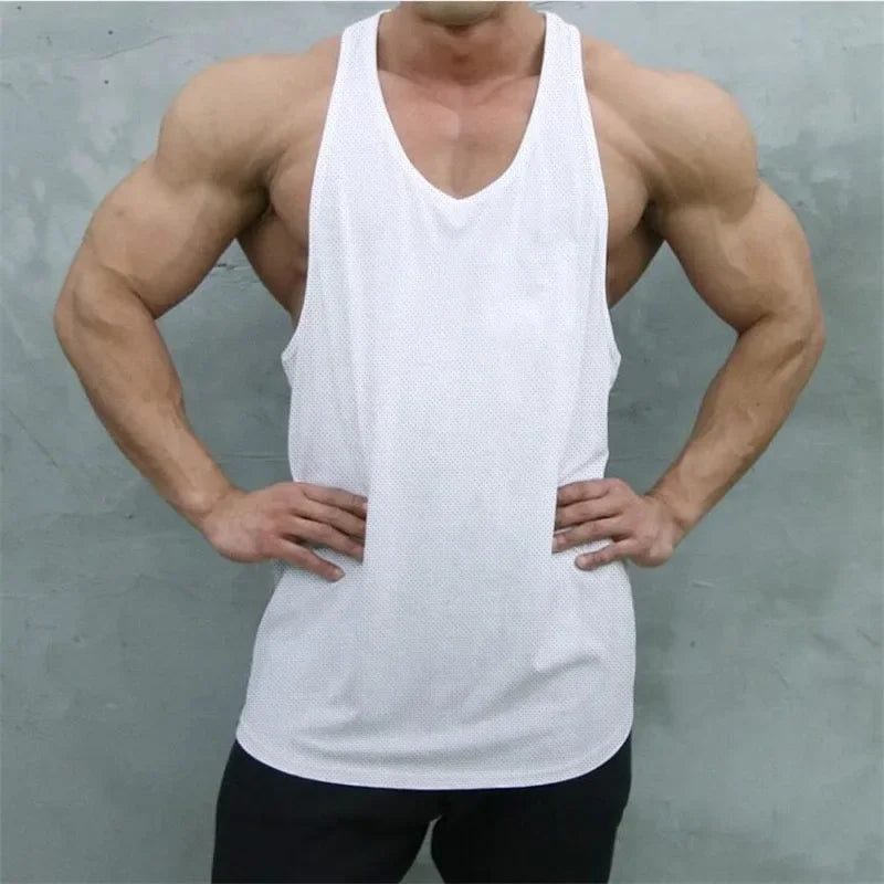 Men's Mesh Tank Top for Summer Fitness