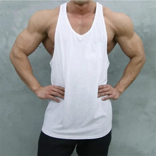 Men's Mesh Tank Top for Summer Fitness