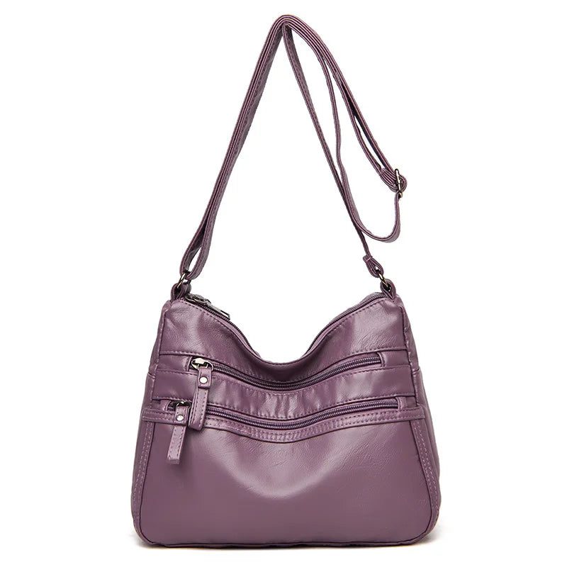 Luxury Vintage Soft Leather Crossbody Handbag