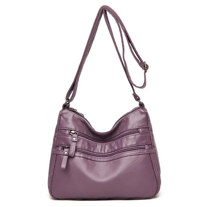 Luxury Vintage Soft Leather Crossbody Handbag