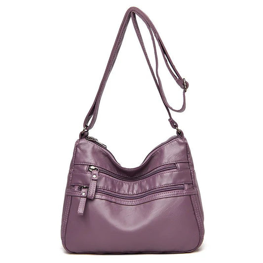 Luxury Vintage Soft Leather Crossbody Handbag