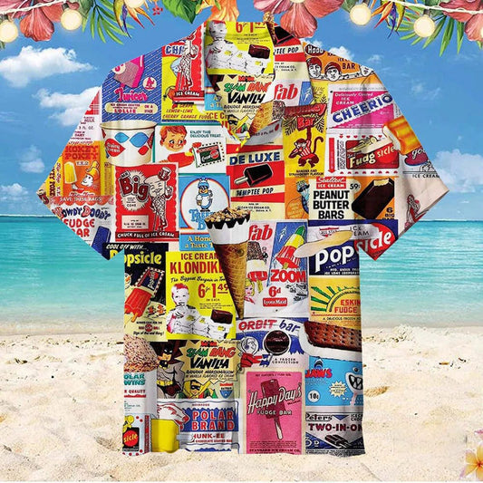 2024 Men's Hawaiian Ice Cream Summer Shirt