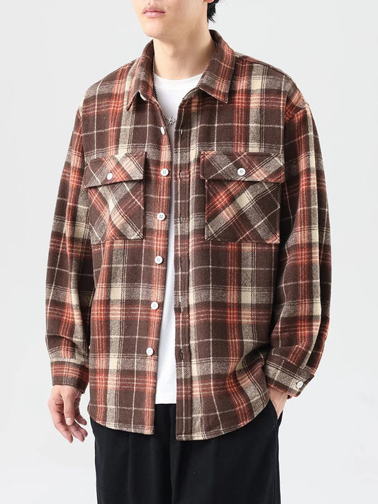 Plus Size Flannel Shirt for Men