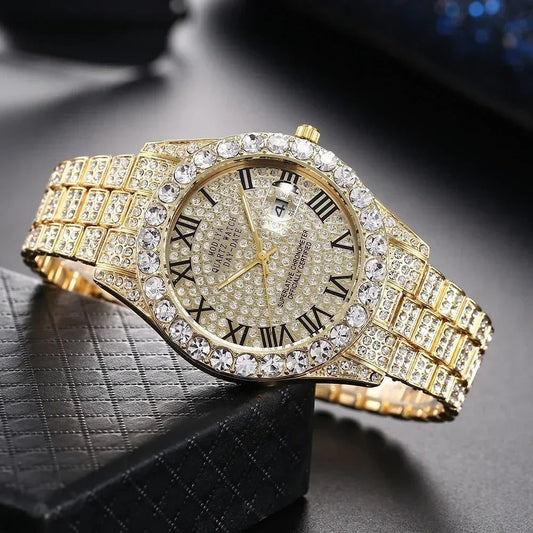 Luxury Rhinestone Quartz Hip Hop Watch Unisex