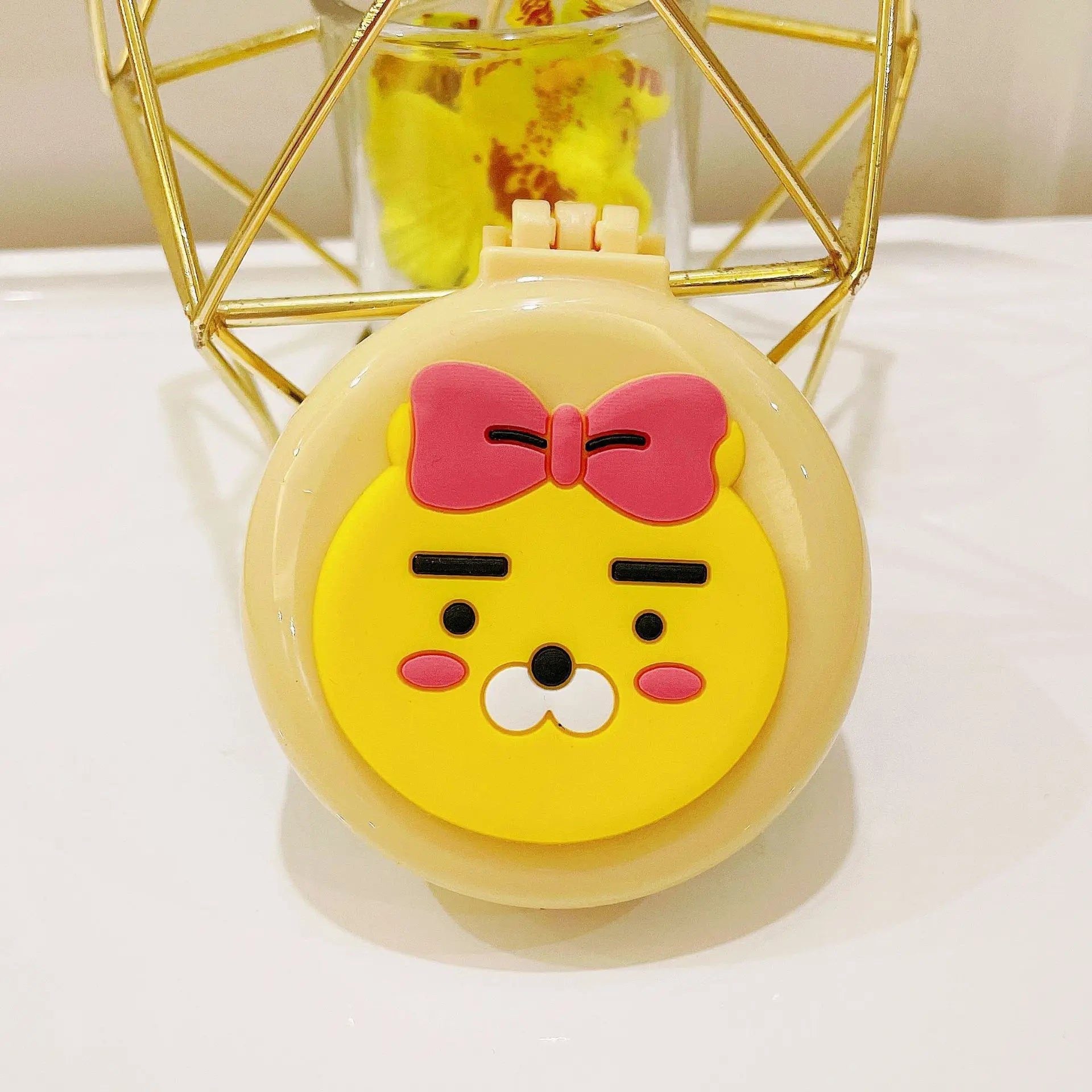 Portable Cartoon Folding Hair Brush with Mirror