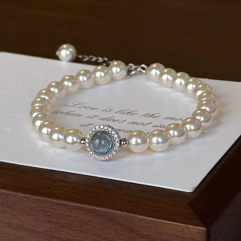 Luxury 925 Sterling Silver Pearl Knot Bracelet