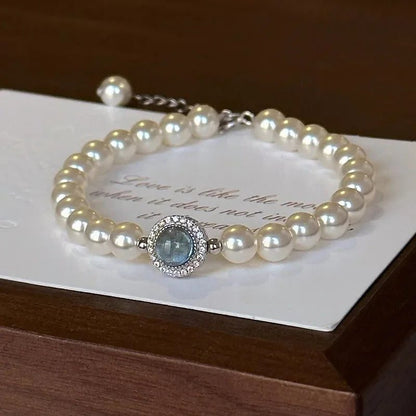 Luxury 925 Sterling Silver Pearl Knot Bracelet
