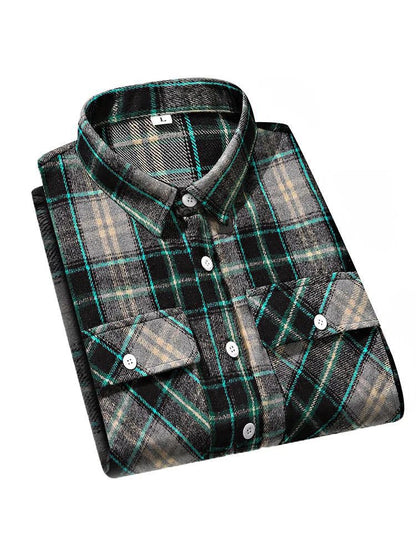 Plus Size Plaid Flannel Shirt for Men