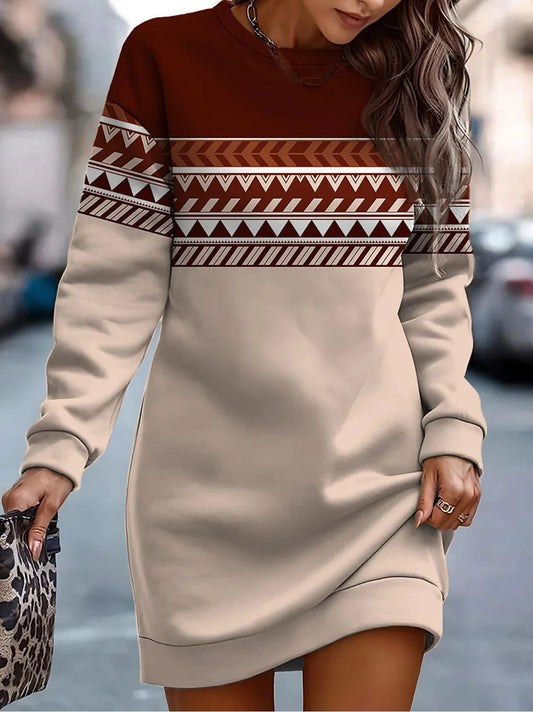 Autumn Winter Casual Loose Sweatshirt Dress