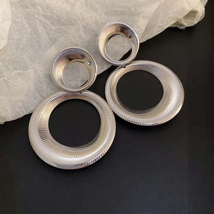 Vintage Gold Geometric Dangle Earrings for Women