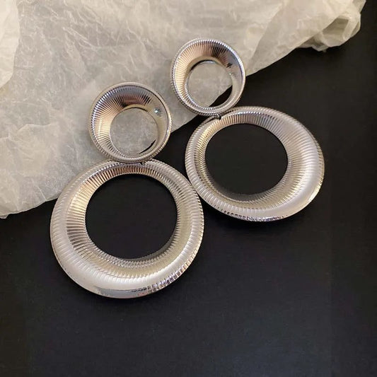 Vintage Gold Geometric Dangle Earrings for Women