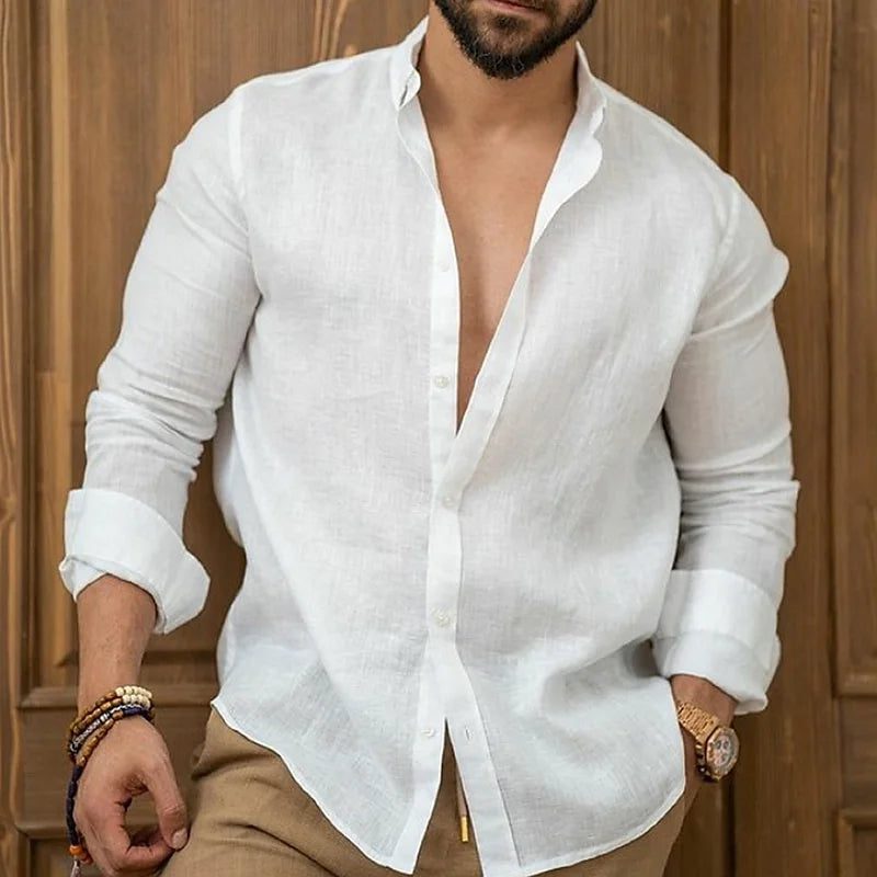 Men's Linen Casual Shirt for Summer