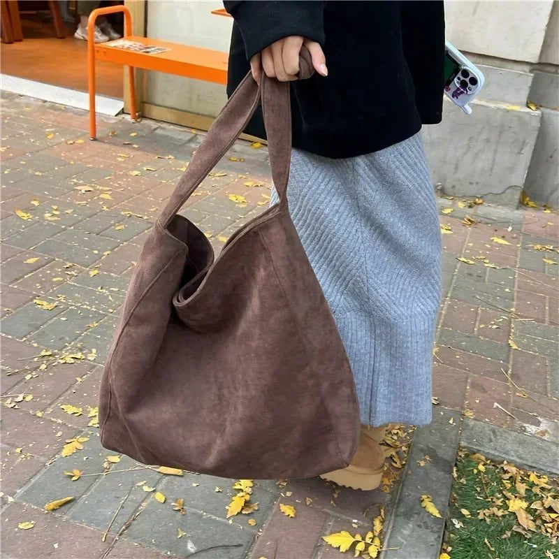 2024 Large Capacity Suede Shoulder Bag