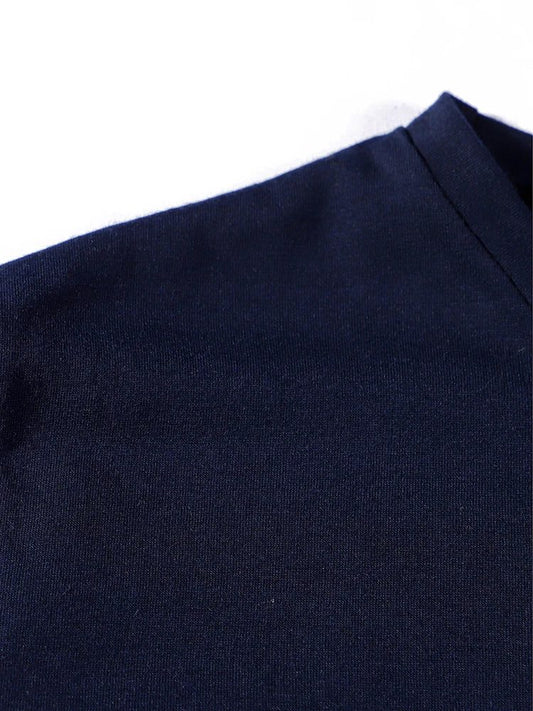 High-Quality Dark Blue Men's Cotton T-Shirt