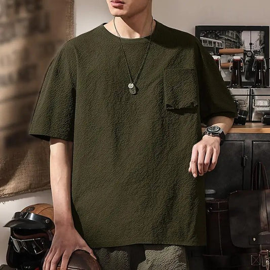 Men's Casual Pocket T-Shirt Summer Fashion
