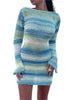 Elegant Women’s Autumn Knitted Striped Dress