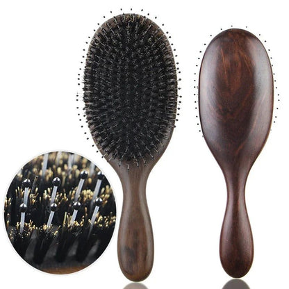 Wooden Paddle Hair Brush for Detangling