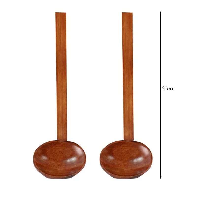 2 Wooden Soup Spoons for Kids' Meals