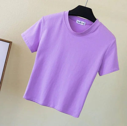 Trendy Cropped Cotton T-Shirts for Women