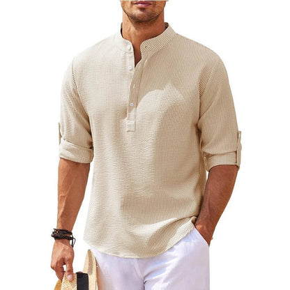2024 Men's Casual Linen Long Sleeve Shirt