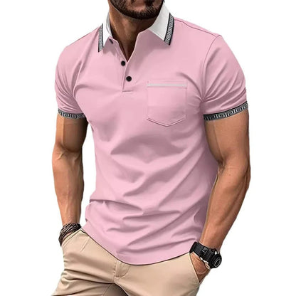 Men's Casual Short-Sleeved Polo Shirt - Breathable