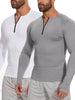 Men's Thermal Long Sleeve Zipper T-Shirt