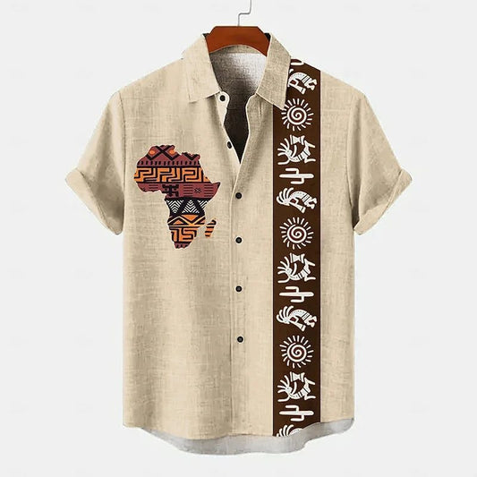 Men's Casual Short Sleeve Linen Shirt