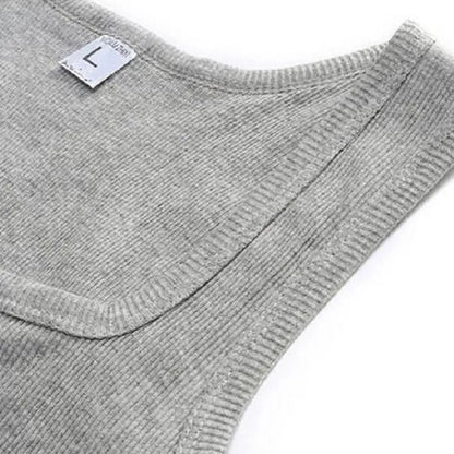 Men's Ribbed Tank Top for Summer Fitness