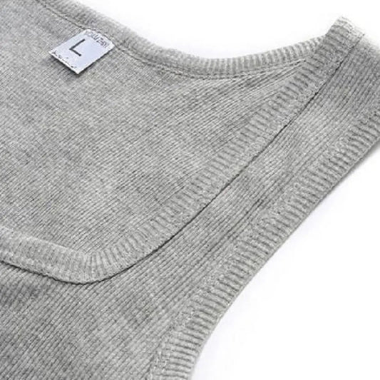 Men's Ribbed Tank Top for Summer Fitness