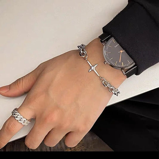 Y2K Vintage Star Multilayer Chain Bracelet