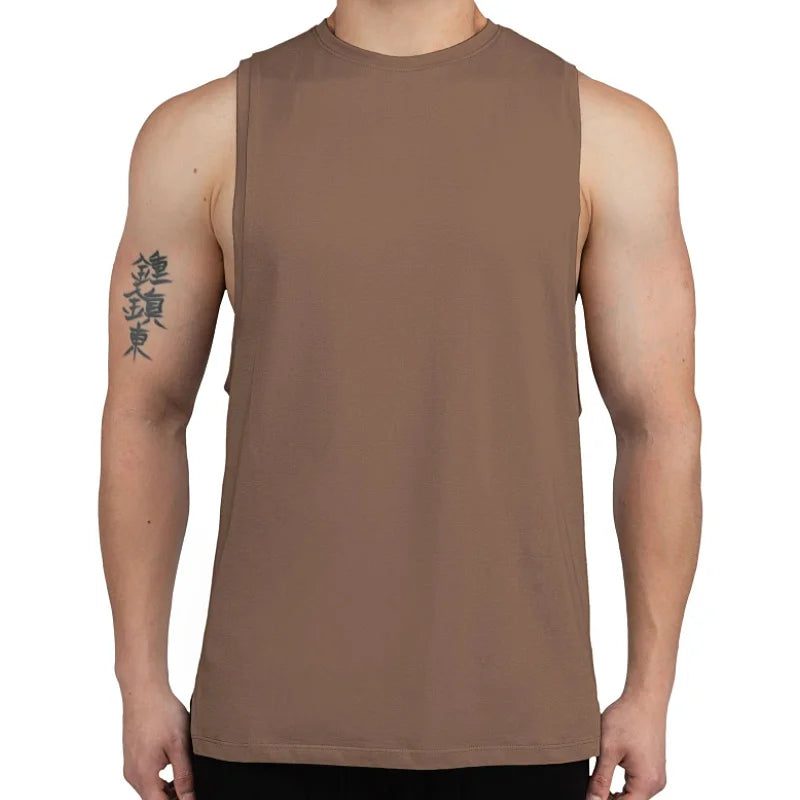 Men's Summer Cotton Sleeveless Workout Tank Top