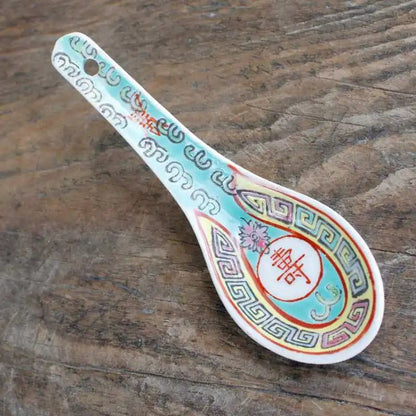 1970s Vintage Pastel Ceramic Soup Spoons