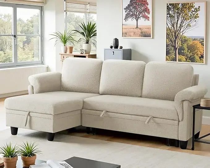 Reversible Sofa Bed with Storage Chaise