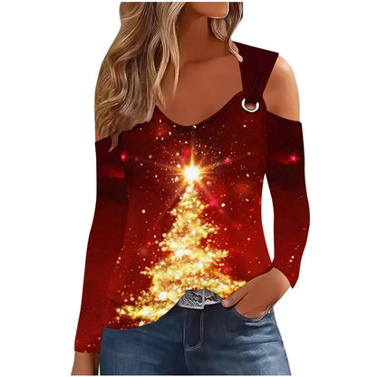 Chic Women's Christmas Cotton T-Shirts Collection
