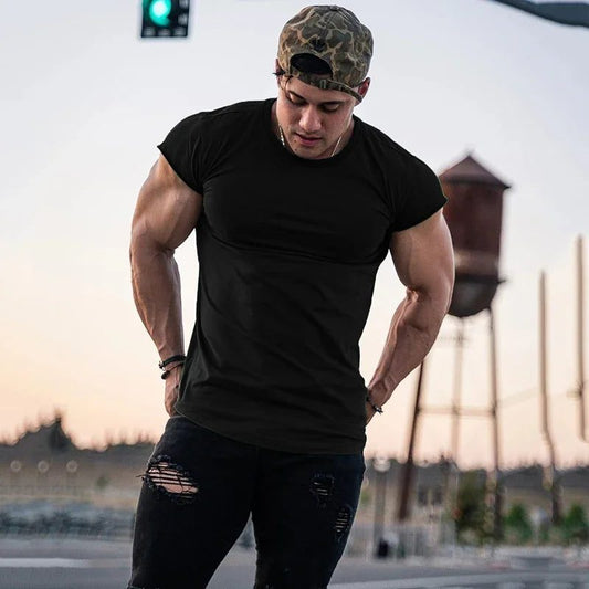 Men's Cotton Gym T-Shirts for Summer Fitness