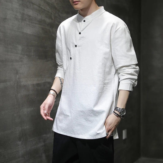 Men's Retro Chinese Hemp Linen Shirt