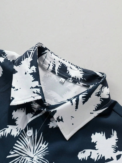 Men's 3D Print Hawaiian Coconut Tree Shirt