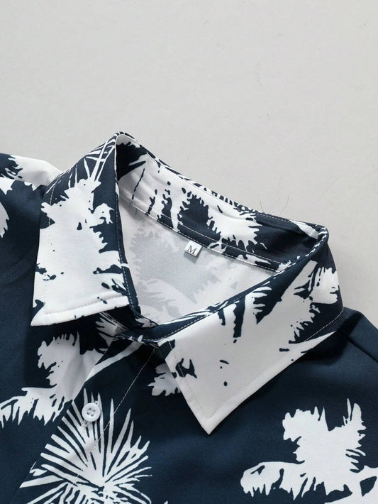 Men's 3D Print Hawaiian Coconut Tree Shirt